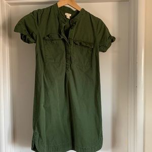 J Crew Factory green shirt dress